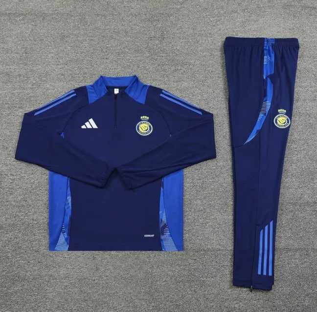 Al-Nassr FC 2024/2025 1/4 Zipper Tracksuit Blue