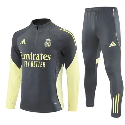 Survêtement zippé 1/4 Real Madrid 2024/2025 Blanc