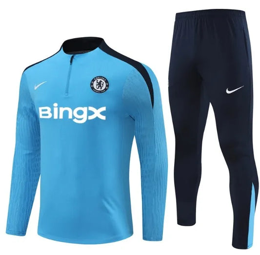 Chelsea 2024/2025 1/4 Zipper Tracksuit Blue