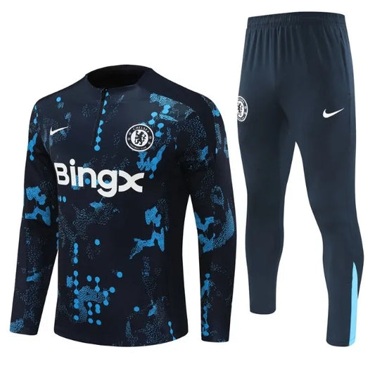 Chelsea 2024/2025 1/4 Zipper Tracksuit Dark Blue Camo