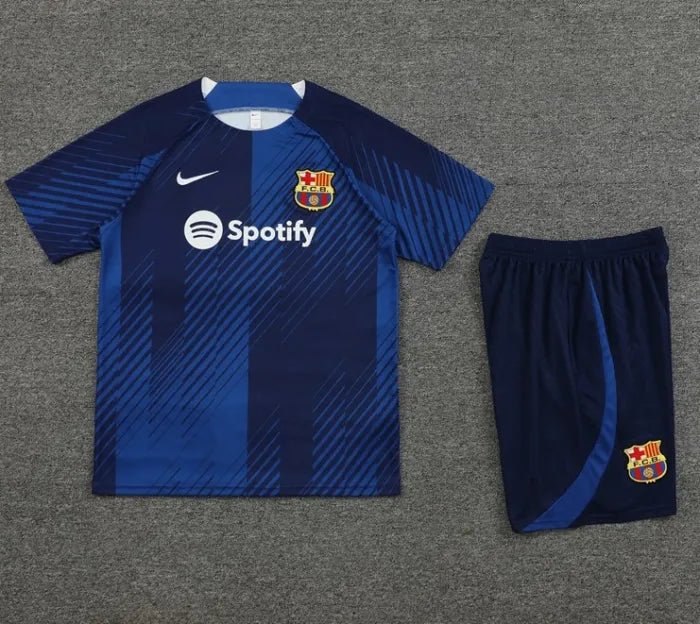 Barcelona 2023/2024 Short Sleeve/Shorts Tracksuit Blue