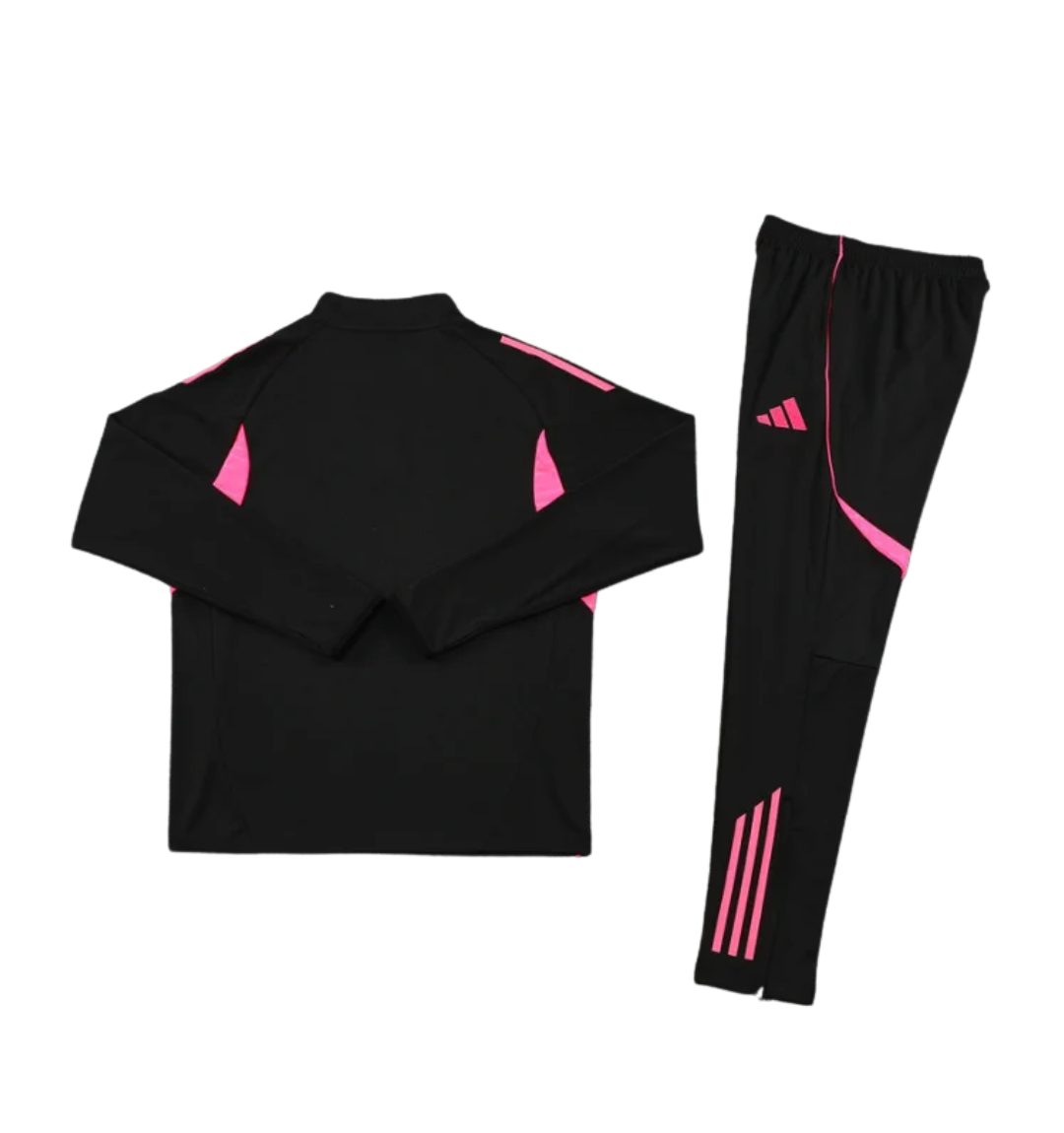 Arsenal 2025/2026 1/4 Zipper Tracksuit Black/Pink