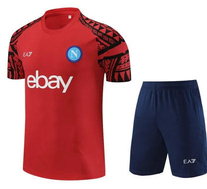 Napoli 2023/2024 Kurzarm/Shorts Trainingsanzug Rot