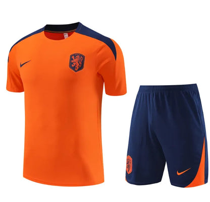 Niederlande 2024 Kurzarm/Shorts Trainingsanzug Orange