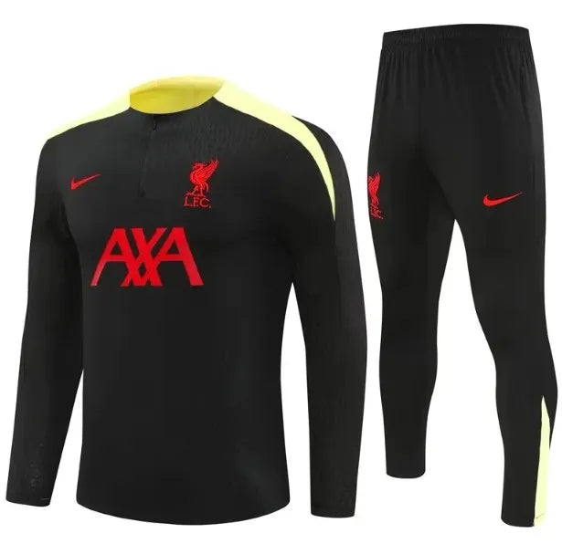 Liverpool 2024/2025 1/4 Zipper Tracksuit Black