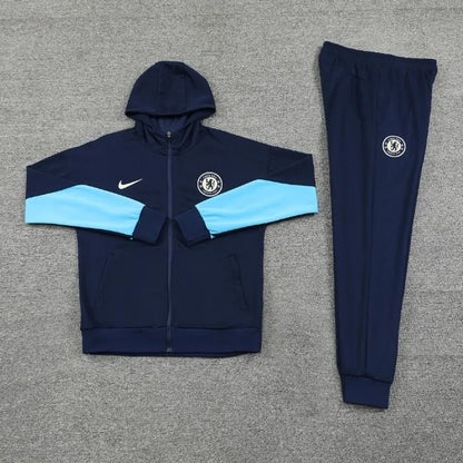 Chelsea 2024/2025 Hooded Tracksuit Dark Blue