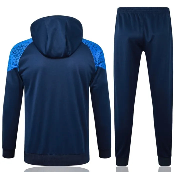 Marseille 2023/2024 Hooded Tracksuit Blue