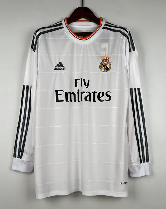 Real Madrid 2013/2014 Home Retro Long Sleeve