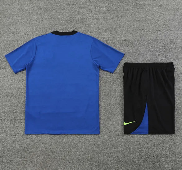 Barcelona 2024/2025 Short Sleeve/Shorts Tracksuit Blue