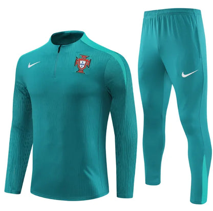 Portugal 2024 1/4 Zipper Tracksuit Green