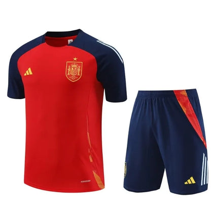 Spain 2024 Short Sleeve/Shorts Tracksuit Red