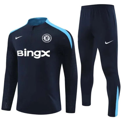 Chelsea 2024/2025 1/4 Zipper Tracksuit Dark Blue