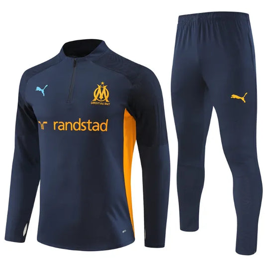 Marseille 2024/2025 Hooded Tracksuit Yellow