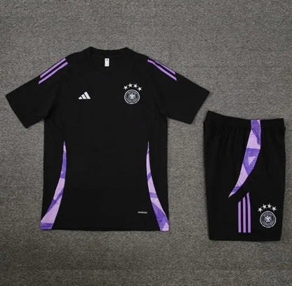 Germany 2024 Short Sleeve/Shorts Tracksuit Black