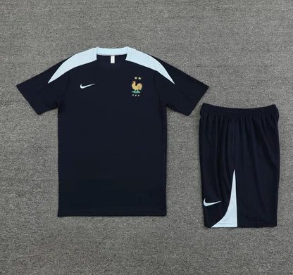 France 2024 Short Sleeve/Shorts Tracksuit Blue