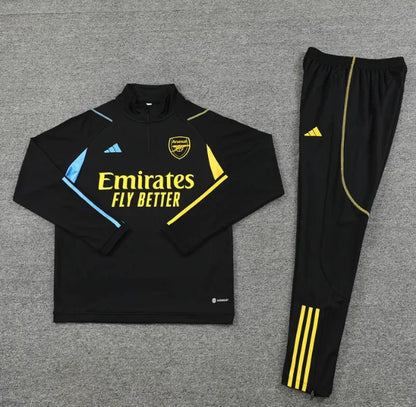 Arsenal 2023/2024 1/4 Zipper Tracksuit Black