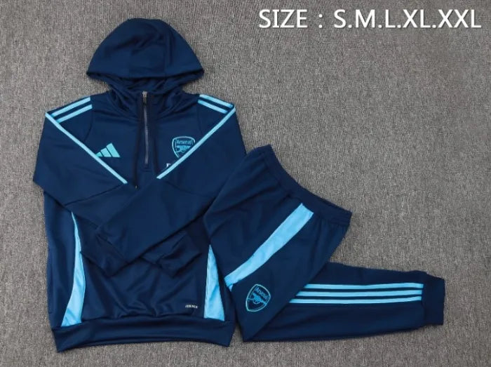 Arsenal 2024/2025 Hooded Tracksuit Blue