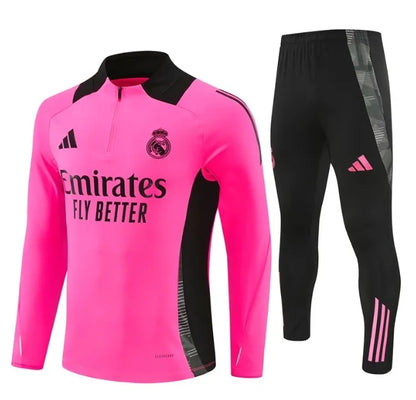 Real Madrid 2024/2025 1/4 Zipper Tracksuit Pink