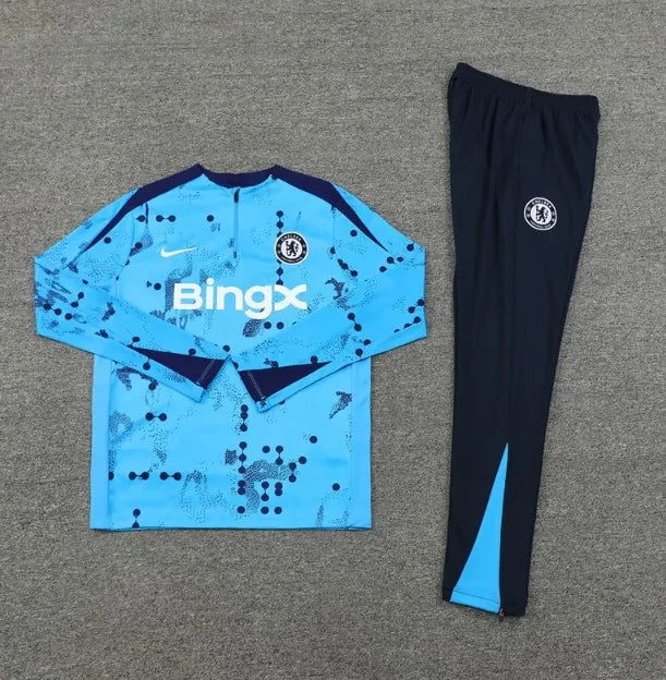 Chelsea 2024/2025 1/4 Zipper Tracksuit Blue Camo