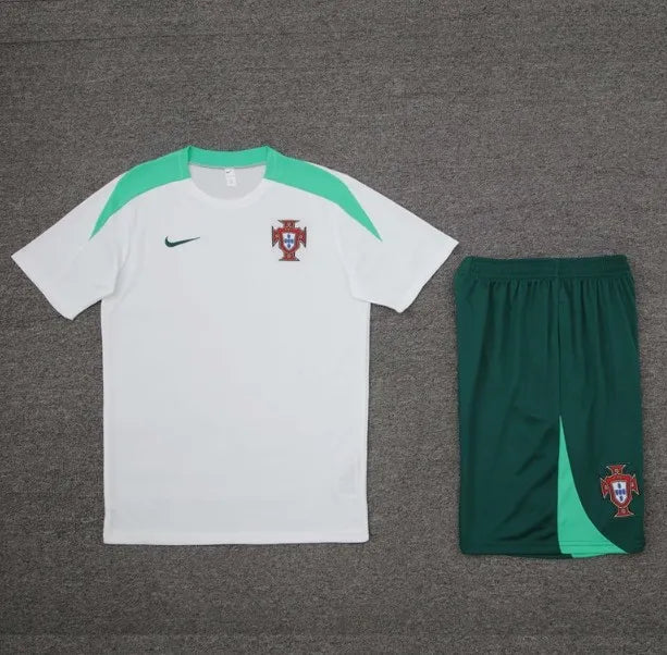 Portugal 2024 Short Sleeve/Shorts Tracksuit White