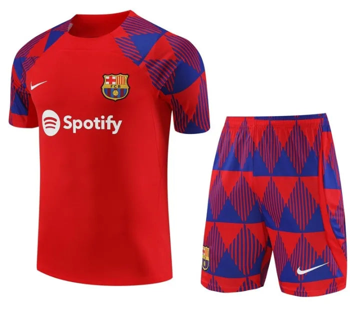 Barcelona 2023/2024 Short Sleeve/Shorts Tracksuit Red