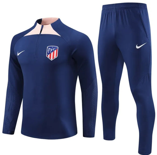 Athletico Madrid 2023/2024 1/4 Zipper Tracksuit Blue