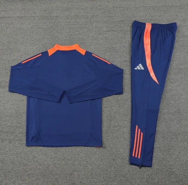 Manchester United 2024/2025 1/4 Zipper Tracksuit Blue