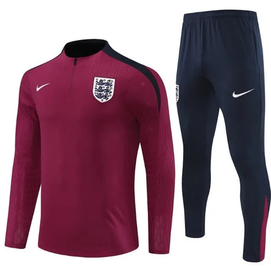 England 2024 1/4 Zipper Tracksuit Red