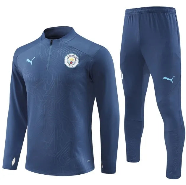 Manchester City 2024/2025 1/4 Zipper Tracksuit Blue