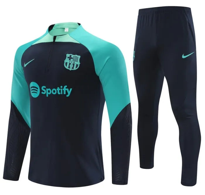 Barcelona 2023/2024 1/4 Zipper Tracksuit Turquoise