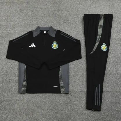 Al-Nassr FC 2024/2025 1/4 Zipper Tracksuit Black