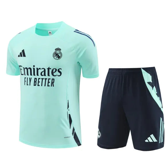 Real Madrid 2024/2025 Short Sleeve/Shorts Tracksuit Green