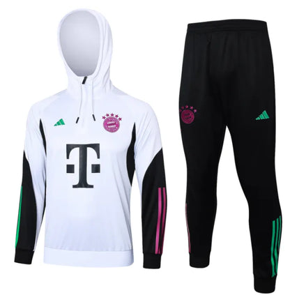 Bayern Munich 2023/2024 Hooded Tracksuit White