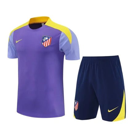 Athletico Madrid 2023/2024 Kurzarm/Shorts Trainingsanzug Blau
