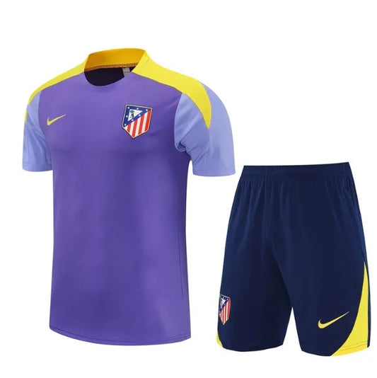 Athletico Madrid 2023/2024 Kurzarm/Shorts Trainingsanzug Blau
