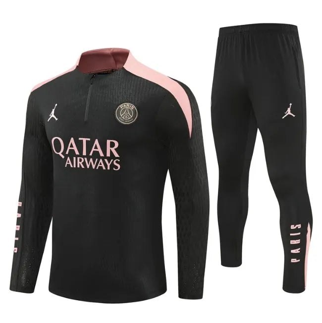 PSG 2024/2025 1/4 Zipper Tracksuit Black