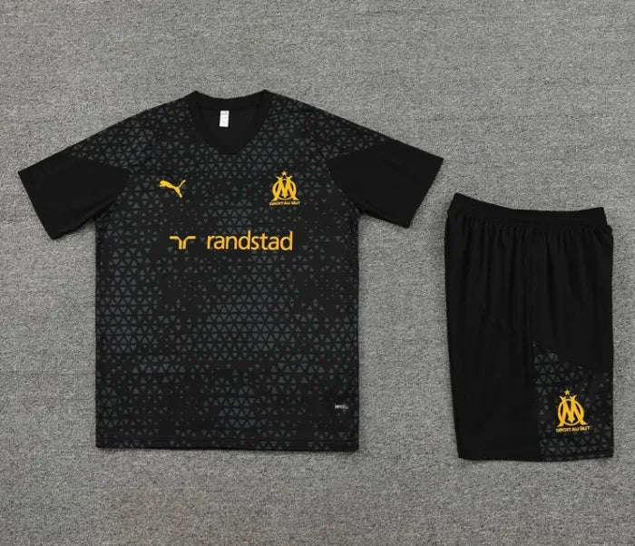 Marseille 2024/2025 Short Sleeve/Shorts Tracksuit Black