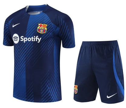 Barcelona 2023/2024 Short Sleeve/Shorts Tracksuit Blue