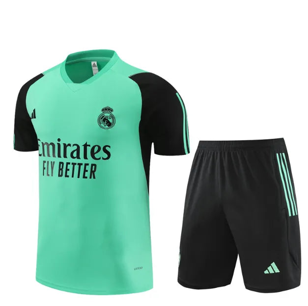 Real Madrid 2023/2024 Short Sleeve/Shorts Tracksuit Green