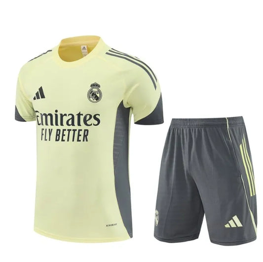 Real Madrid 2024/2025 Kurzarm/Shorts Trainingsanzug Schwarz