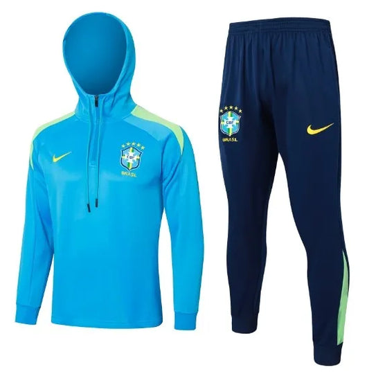 Brazil 2024 Hooded Tracksuit Blue