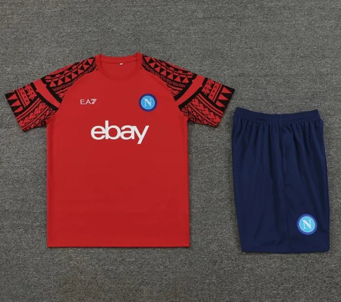 Napoli 2023/2024 Kurzarm/Shorts Trainingsanzug Rot