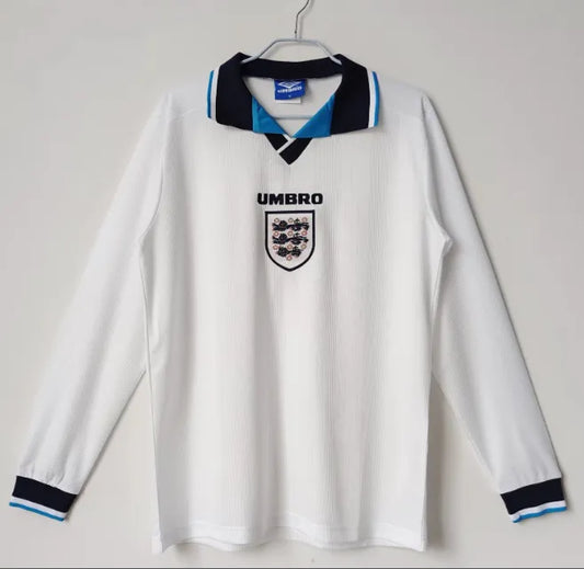 England 1996 Home Retro Long Sleeve