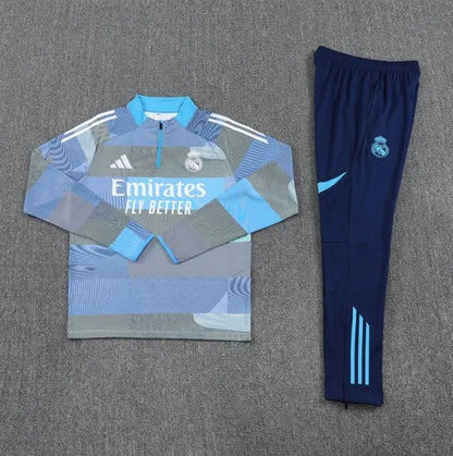 Survêtement zippé 1/4 Real Madrid 2024/2025 Blanc