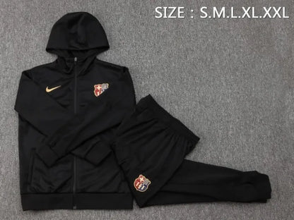 Barcelona 2024/2025 Hooded Tracksuit Black