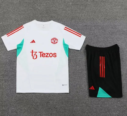 Manchester United 2023/2024 Short Sleeve/Shorts Tracksuit White