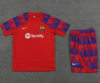 Barcelona 2023/2024 Short Sleeve/Shorts Tracksuit Red