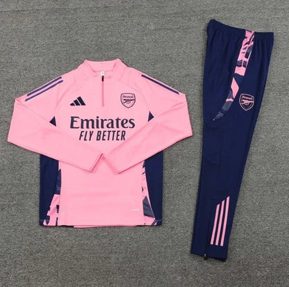 Arsenal 2024/2025 1/4 Zipper Tracksuit Pink