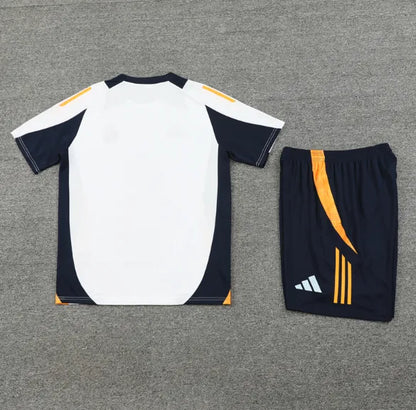 Real Madrid 2024/2025 Short Sleeve/Shorts Tracksuit White