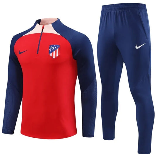 Athletico Madrid 2023/2024 1/4 Zipper Tracksuit Red